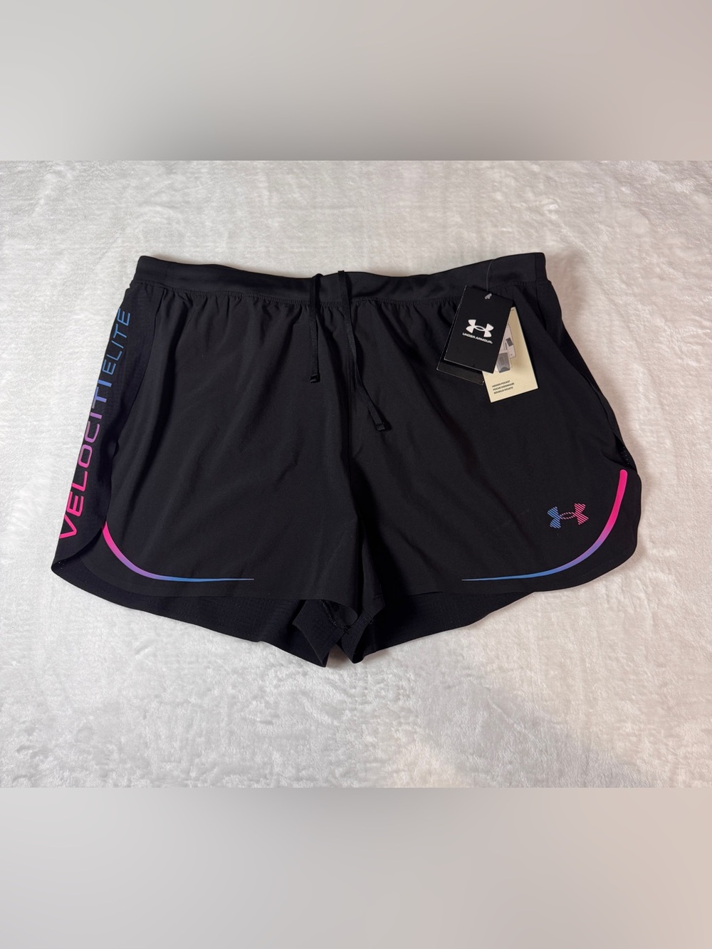 Under Armour Velociti Elite Shorts Men XL Black Running Fitted NWT $70